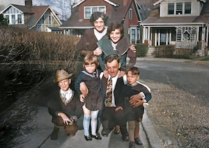 Uncle Phil Fialco, Aunt Sadie Fialco, Mildred and Stan Dumes, Aunt Sadie's sister and unknown (~1930)